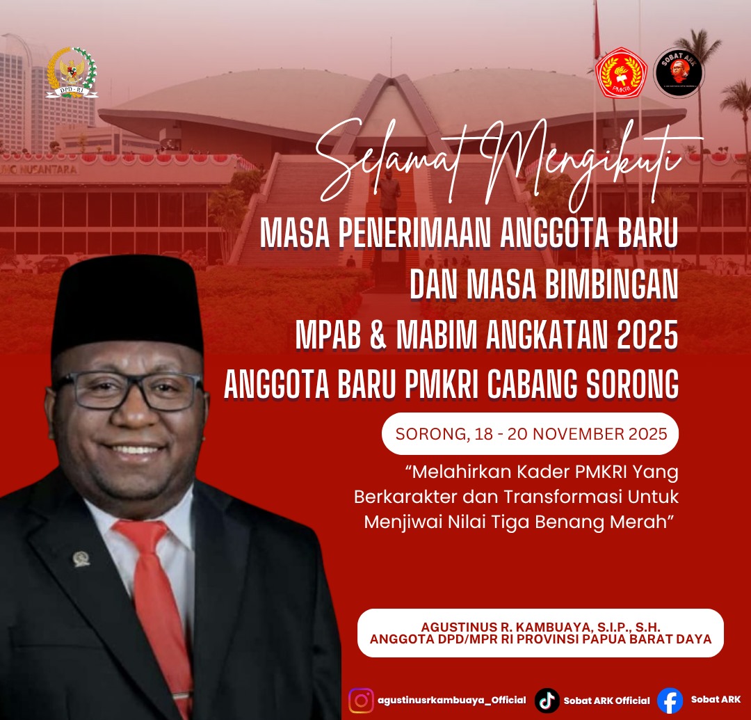 Senator ARK, Semua Parpol Nasional Di Papua Harus Perjuangkan Aspirasi Daerah Termasuk TKD Sampai Ke Presiden