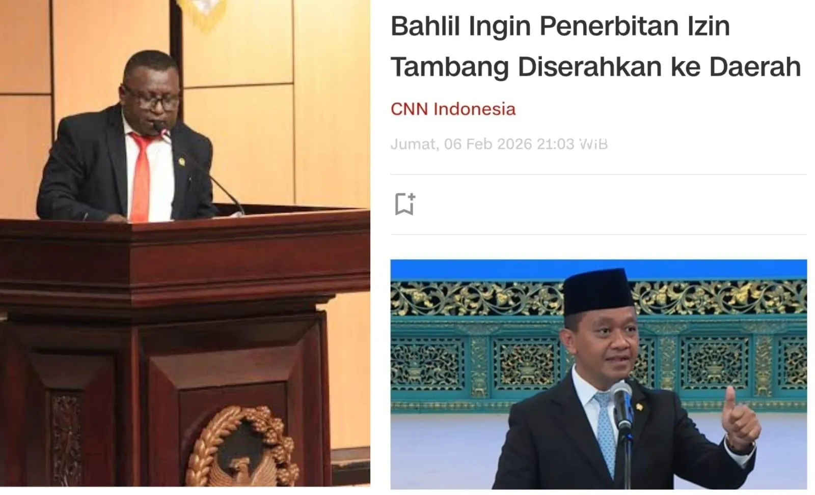 Senator ARK; Minta Bahlil Dan Golkar Dorong DPRI Revisi UU Omnibuslauw Berikan Kewenangan Ke Daerah