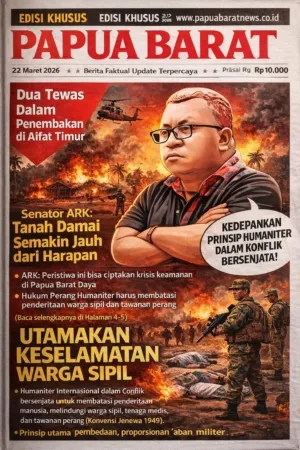 SENATOR ARK KEPADA PRESIDEN PRABOWO – GIBRAN. DARIPADA SIBUK MENAWARKAN DIRI MENJADI JURU DAMAI BAGI KONFLIK IRAN VS ISAREL, LEBIH BAIK MENCARI SOLUSI DAMAI DAN PERMANENT UNTUK PAPUA