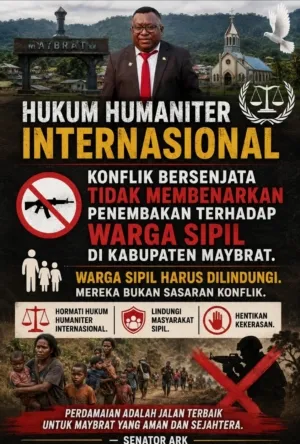 Senator ARK. Hukum Perang Internasional Tidak Membenarkan Penembakan Terhadap Warga Sipil Di Maybrat