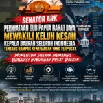 Senator ARK; Kewenangan Terpusat,  Pernyataan GUB PBD Mewakili Isi Hati Kepala Daerah Se- Indonesia