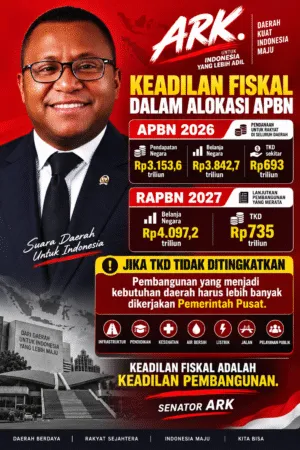 Senator ARK; TKD Tidak Dinaikan, Biar Adil Pemerintah Pusat Harus Ambil Alih Beban Pembangunan Daerah