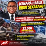 Senator ARK; Ujian Kualitas Demokrasi RI bukan Soal Ijazah Gibran Semata, Isu Pengungsi dan Konflik Papua